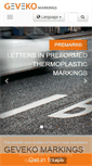 Mobile Screenshot of geveko-markings.com